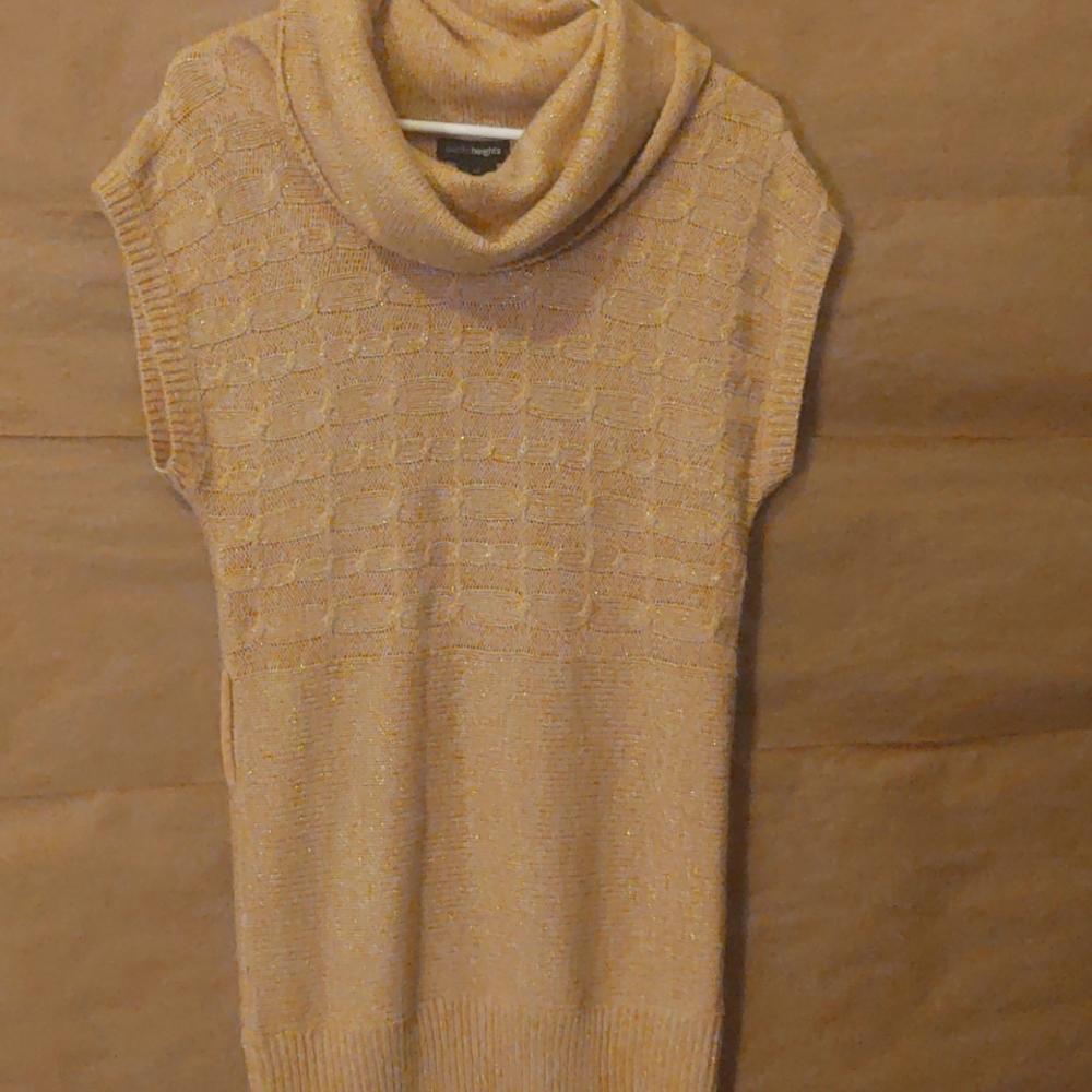 Gold sweater dress